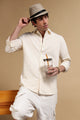 100% Cotton Oxford Slim Fit Striped Shirt Yellow