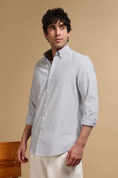 Essential Striped Shirt Navy