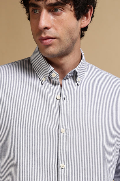 Essential Striped Shirt Navy