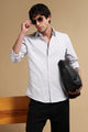 100% Cotton Oxford Slim Fit Striped Shirt Grey