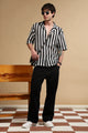 Polyester Croatia Relaxed Fit Striped Shirt White