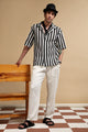 Linen Blend Loose Fit Drawcord Trousers White
