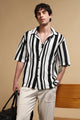 Relaxed Fit Striped Shirt White