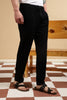 Loose Fit Drawcord Pants Black
