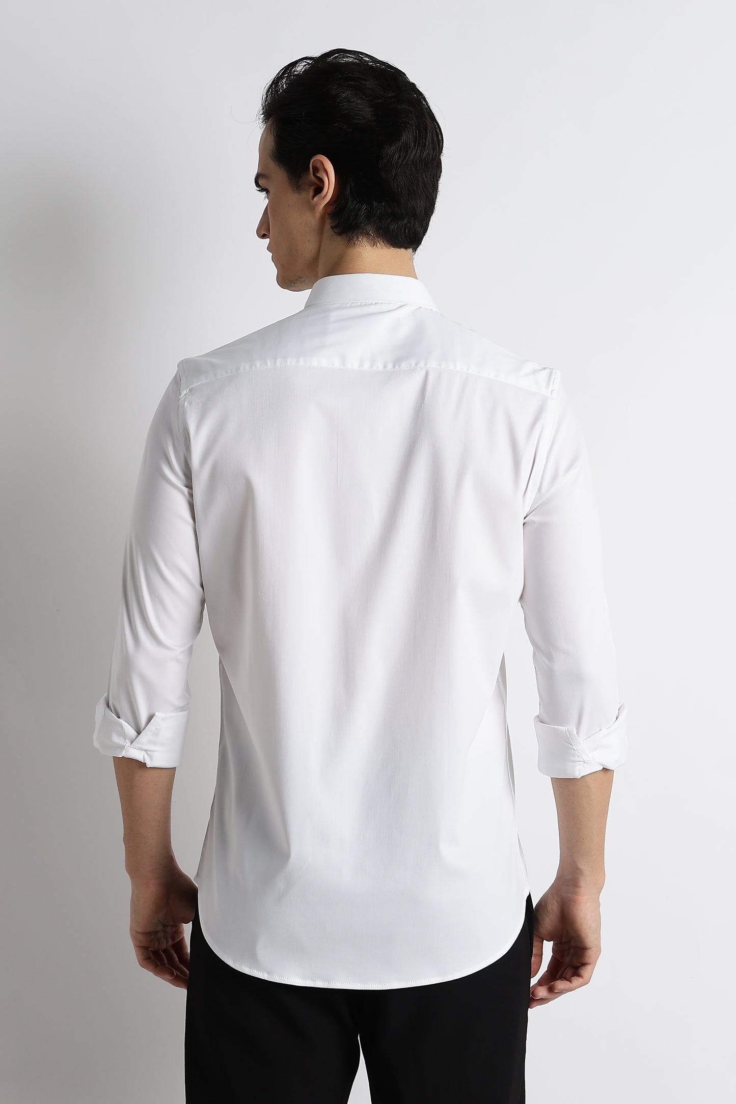 The Modern Essential Poly-Lycra Shirt Slate White