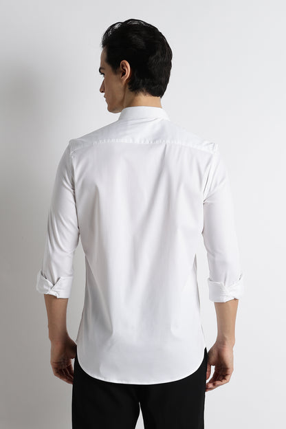 The Modern Essential Poly-Lycra Shirt Slate White