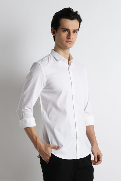The Modern Essential Poly-Lycra Shirt Slate White