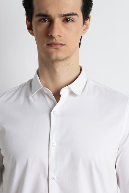The Modern Essential Poly-Lycra Shirt Slate White