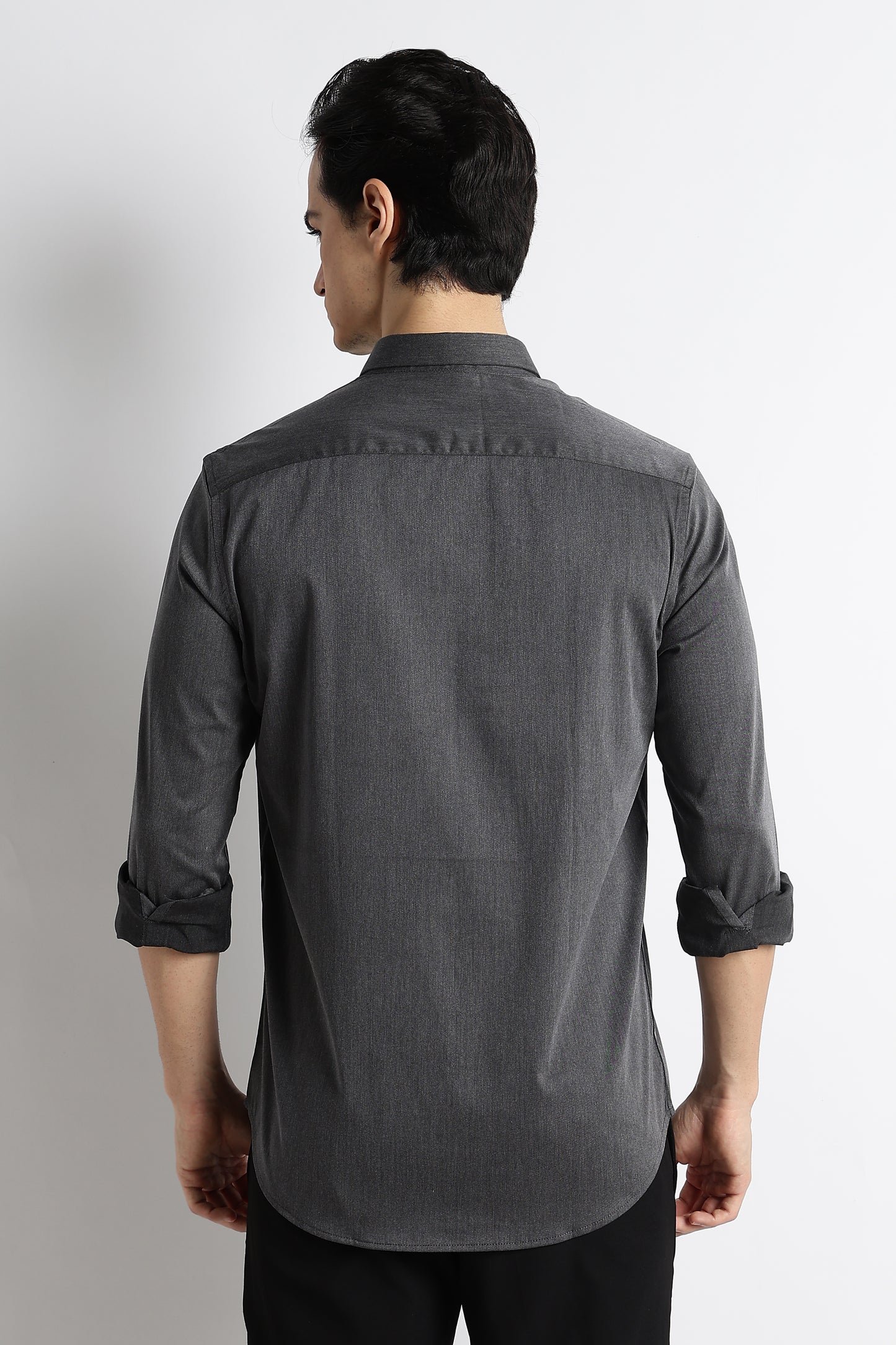 The Modern Essential Poly-Lycra Shirt Charcoal