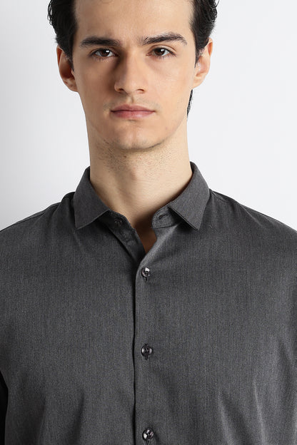 The Modern Essential Poly-Lycra Shirt Charcoal