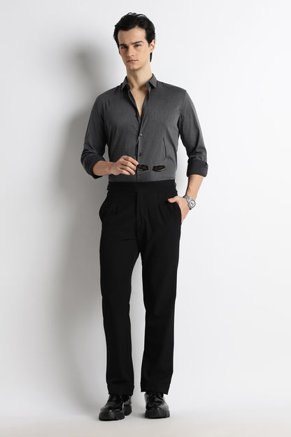 The Modern Essential Poly-Lycra Shirt Charcoal