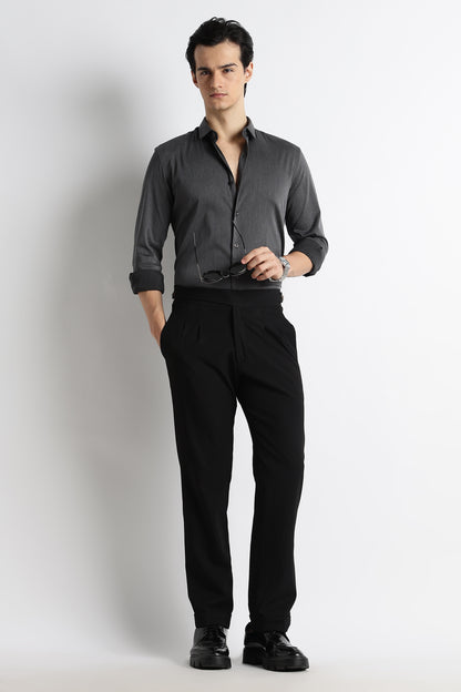 The Modern Essential Poly-Lycra Shirt Charcoal
