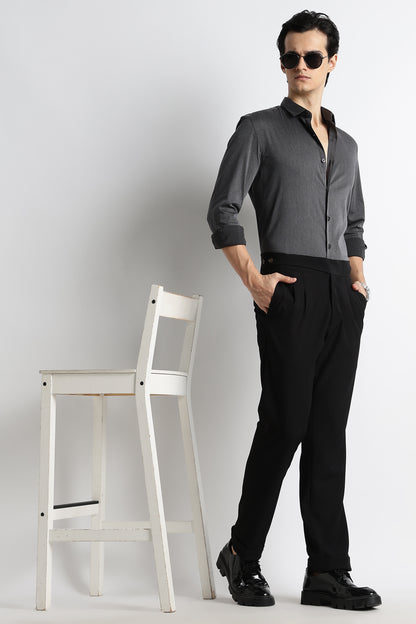 The Modern Essential Poly-Lycra Shirt Charcoal
