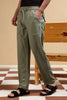 Loose Fit Drawcord Trousers Olive