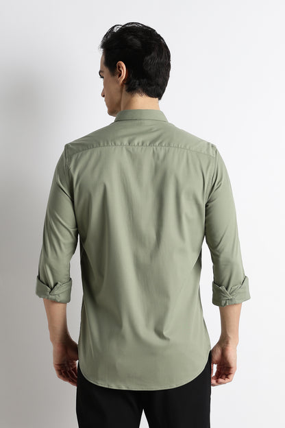 The Modern Essential Poly-Lycra Shirt Green