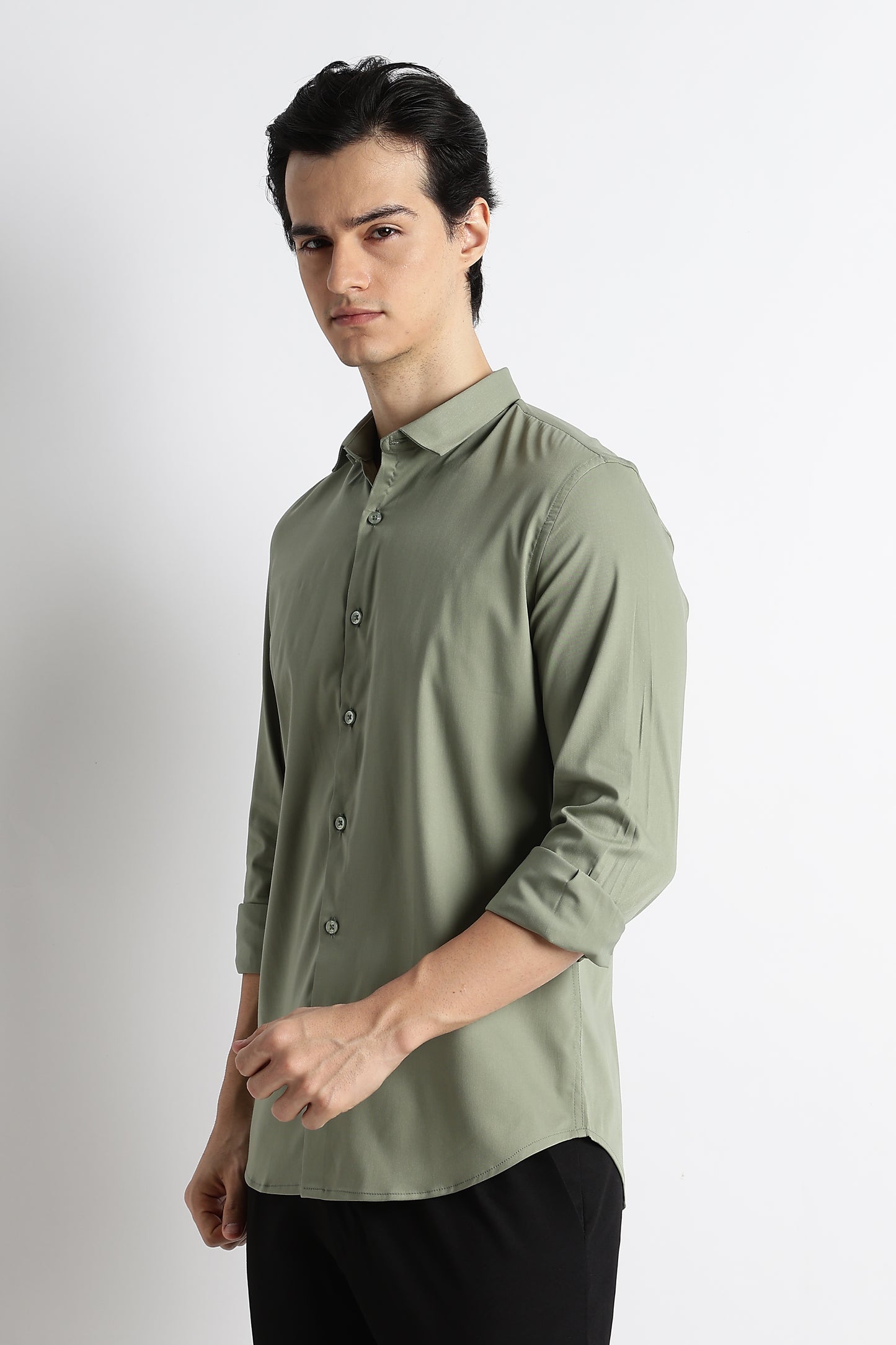 The Modern Essential Poly-Lycra Shirt Green
