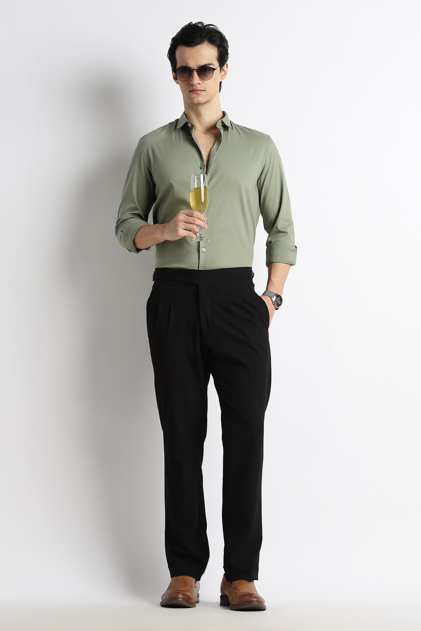 The Modern Essential Poly-Lycra Shirt Green