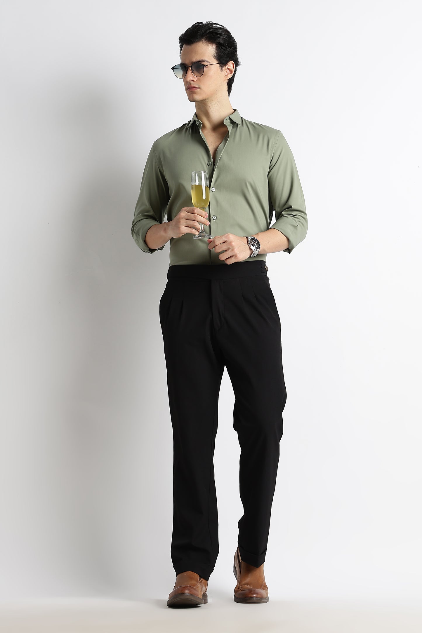 The Modern Essential Poly-Lycra Shirt Green