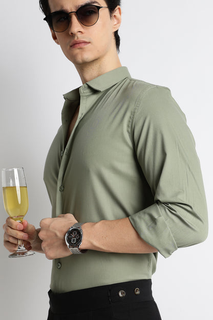The Modern Essential Poly-Lycra Shirt Green