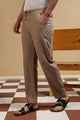 Cotton Loose Fit Drawcord Pants Khaki