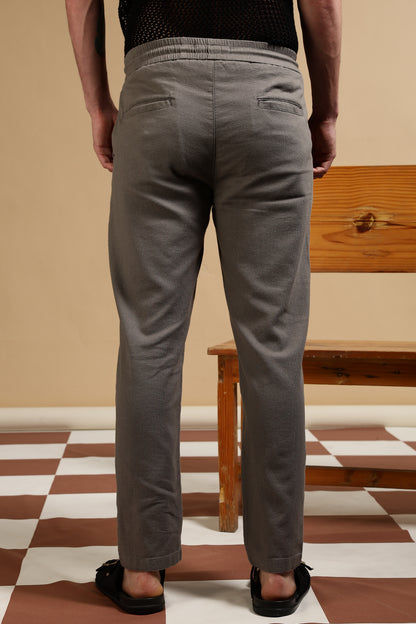 Loose Fit Drawcord Pants Grey
