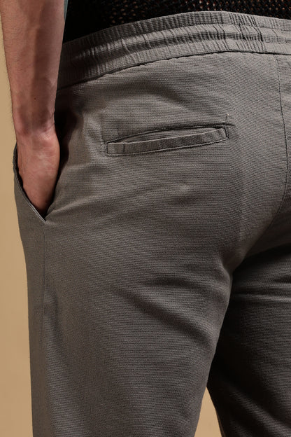 Loose Fit Drawcord Pants Grey