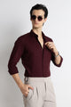 The Modern Essential Poly-Lycra Shirt Maroon