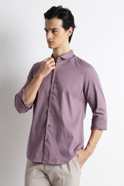 The Modern Essential Poly-Lycra Shirt Slate Lavender