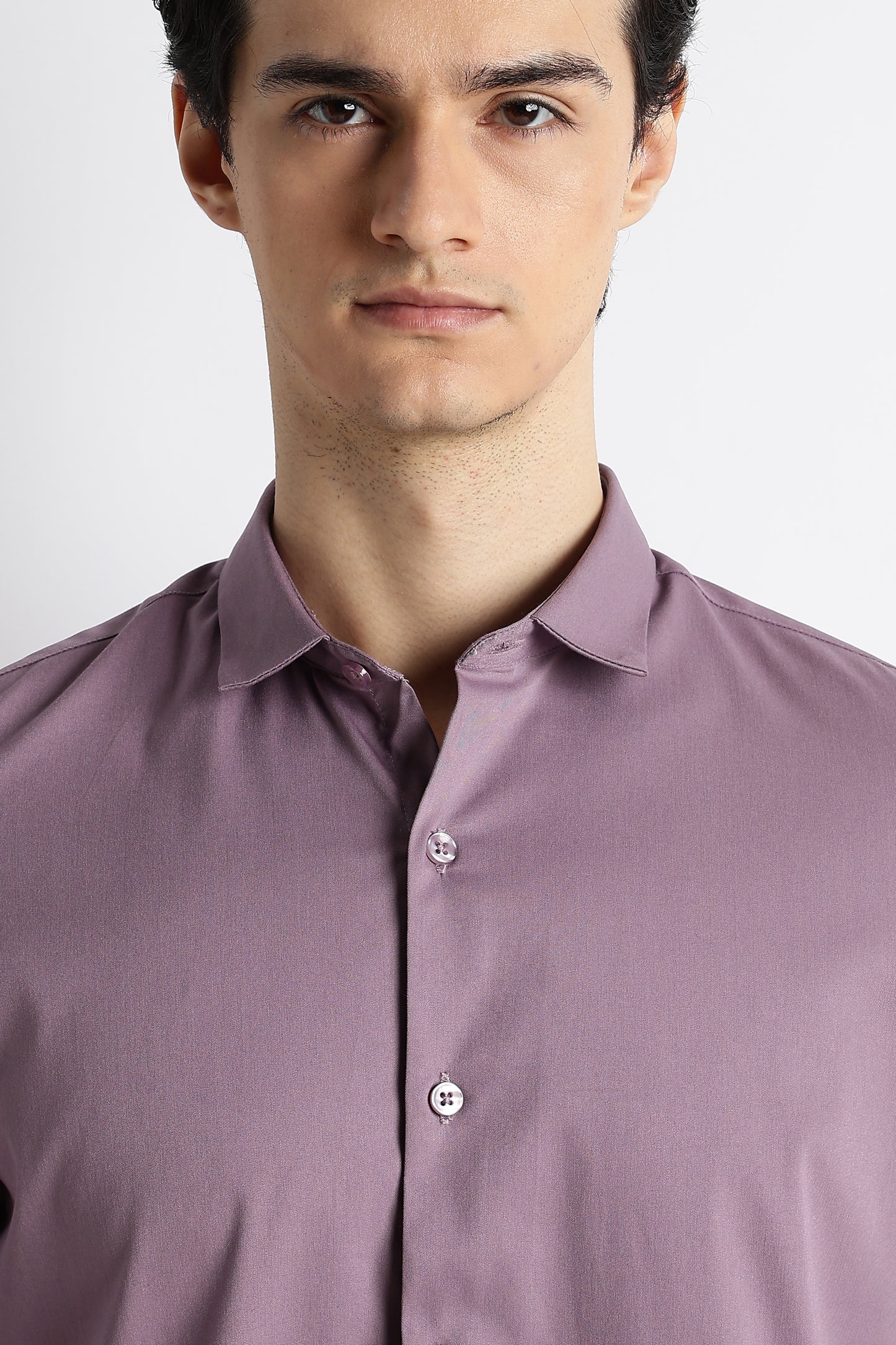 The Modern Essential Poly-Lycra Shirt Slate Lavender