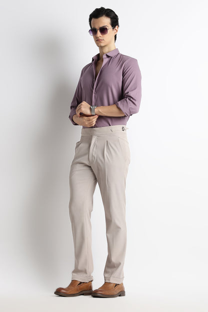 The Modern Essential Poly-Lycra Shirt Slate Lavender