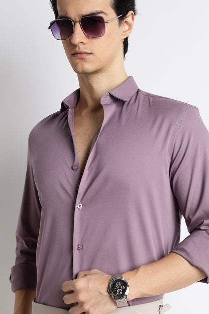 The Modern Essential Poly-Lycra Shirt Slate Lavender