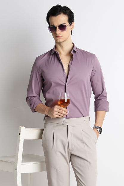 The Modern Essential Poly-Lycra Shirt Slate Lavender