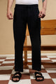Loose Fit Drawcord Trousers Navy