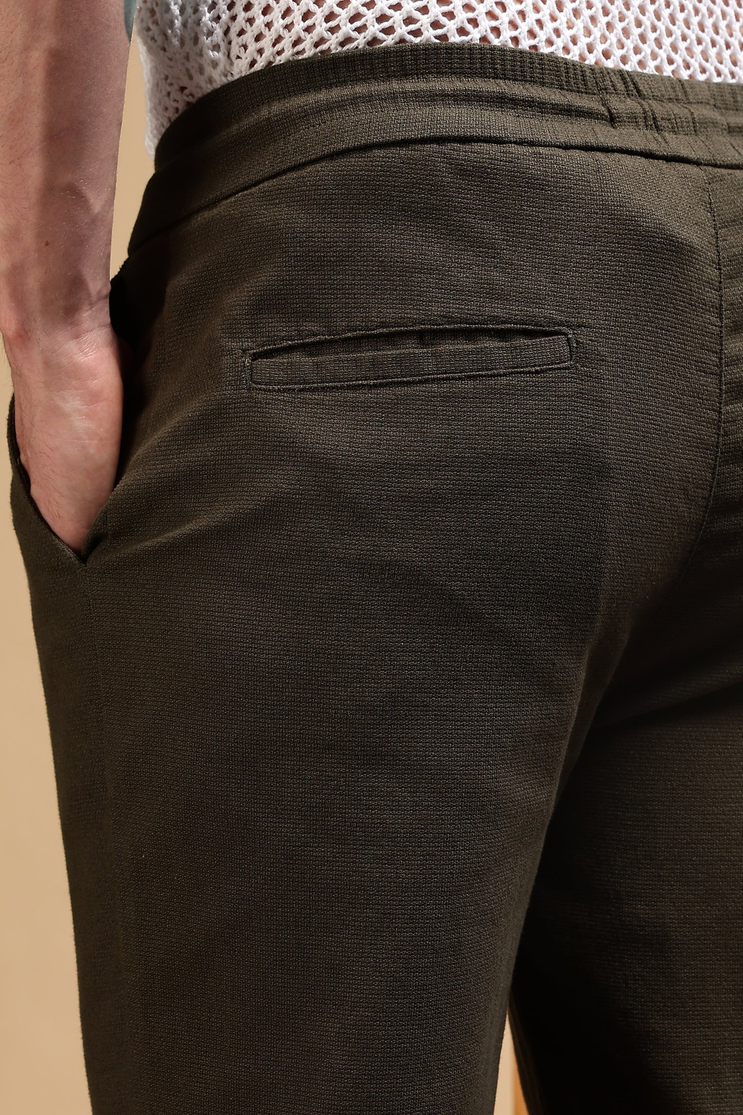 Cotton Loose Fit Drawcord Pants Dk Grey