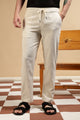 Cotton Loose Fit Drawcord Pants Cream