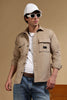 Oversized  Casual Shacket Shirt Khaki