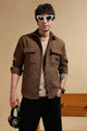 Over sized Shacket Shirt Brown