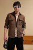 Over sized Shacket Shirt Brown
