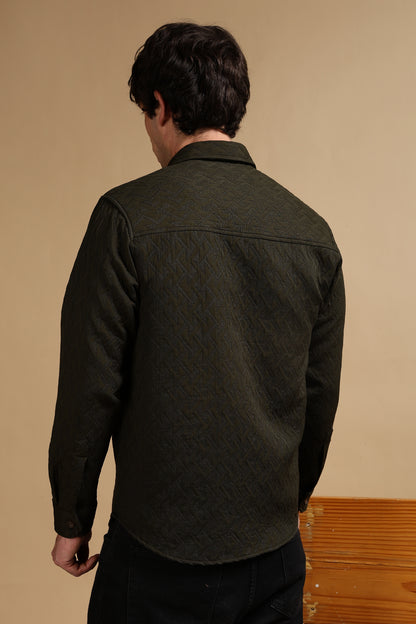 Over sized Shacket Shirt Olive
