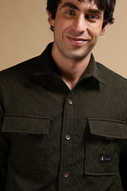 Over sized Shacket Shirt Olive