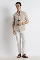 Embroidered Cotton-Linen Shirt Cream