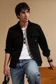 Oversized  Casual Shacket Shirt Black