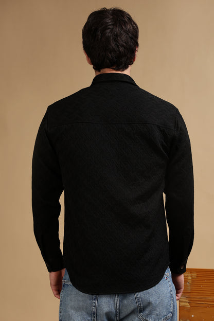 Over sized Shacket Shirt Black