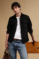 Poly Cotton Over sized Shacket Shirt Black