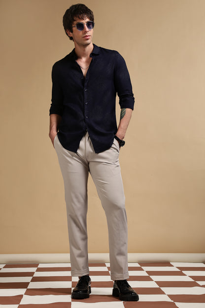 Glitter Print Shirt Navy