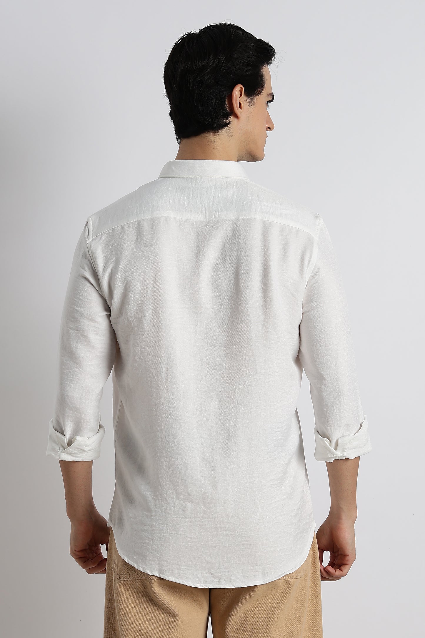 The Minimalist Linen-Blend Shirt White