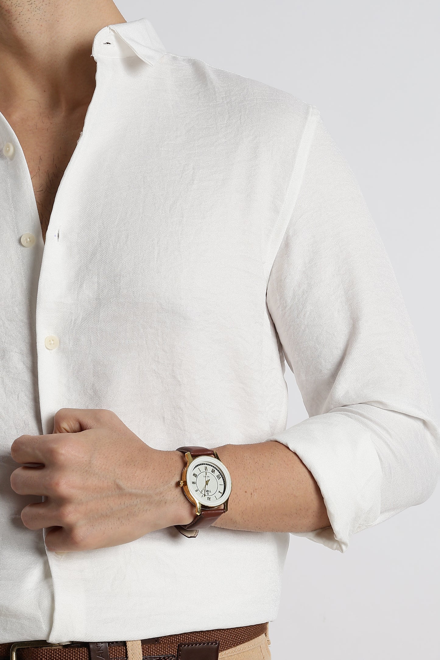 The Minimalist Linen-Blend Shirt White