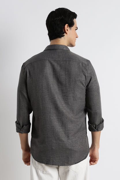 The Minimalist Linen Look Shirt Grey