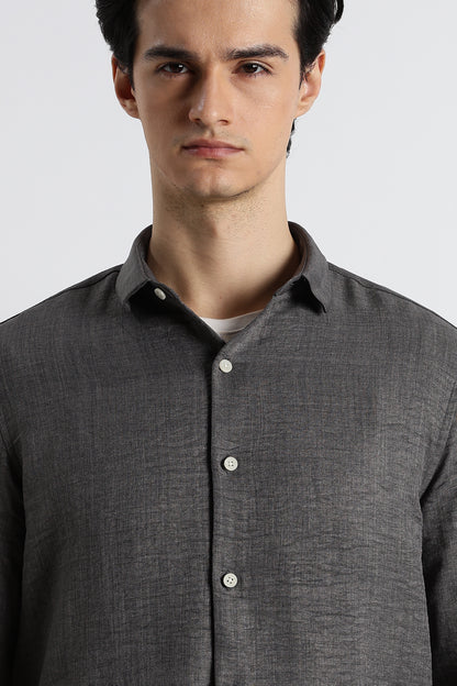The Minimalist Linen Look Shirt Grey