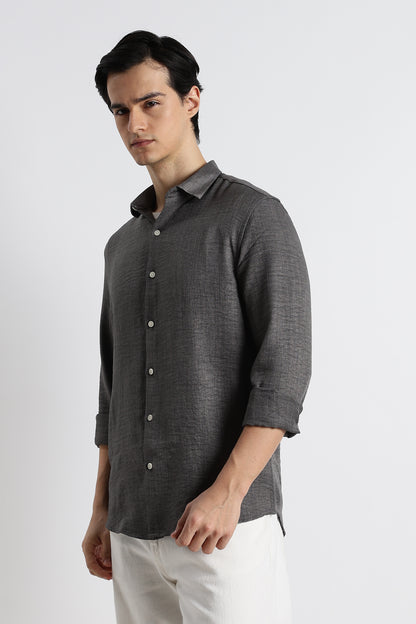 The Minimalist Linen Look Shirt Grey